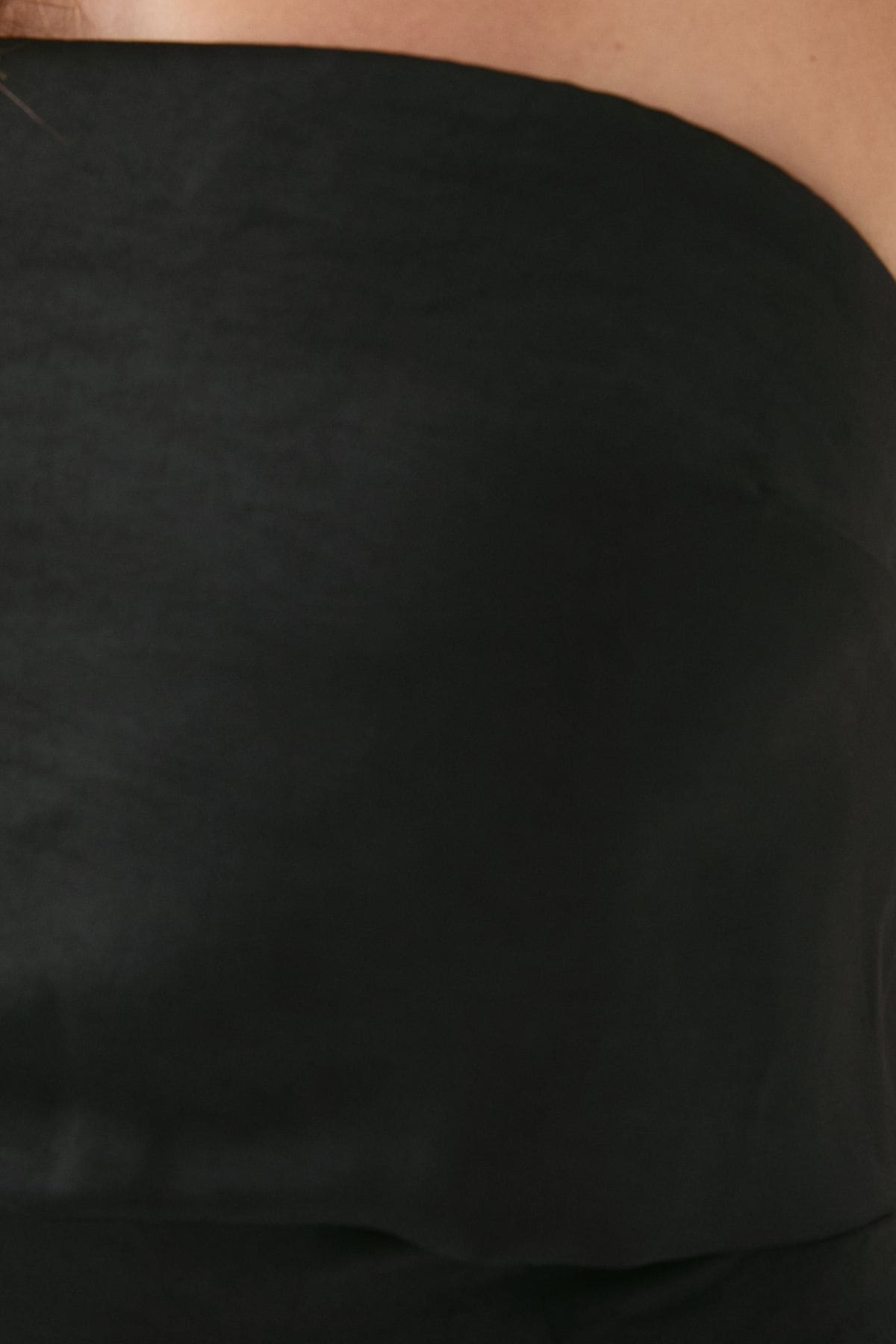 MissPap Premium Satin Bandeau Overlay Bridesmaid Dress Black image 5