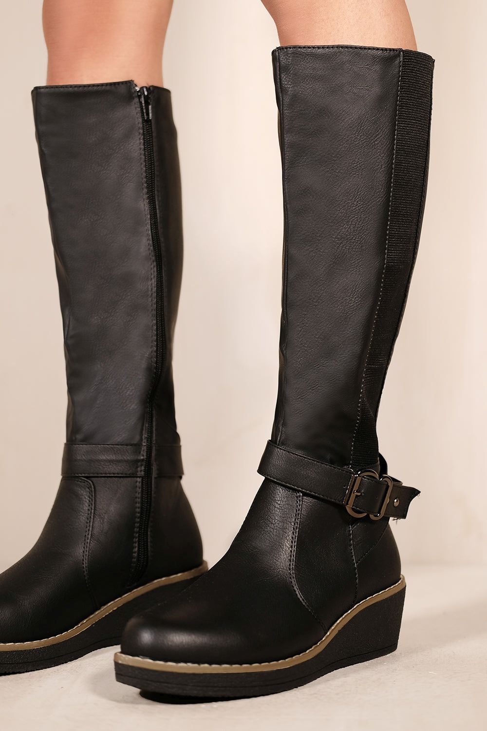 Where's That From 'Ayleen' Wedge Heel Knee High Boots image 3