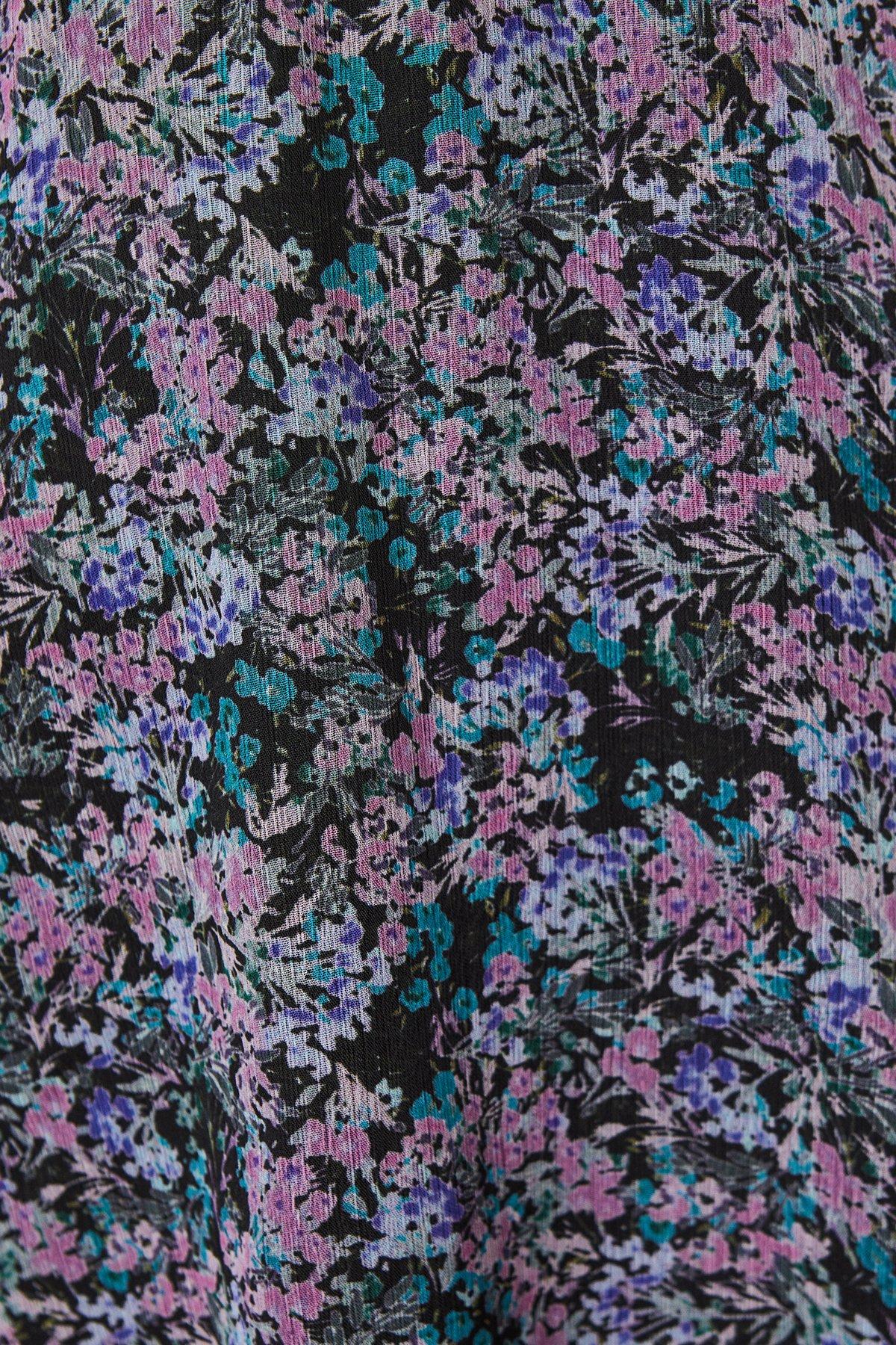 Oasis Ditsy Chiffon Keyhole Mini Dress image 5