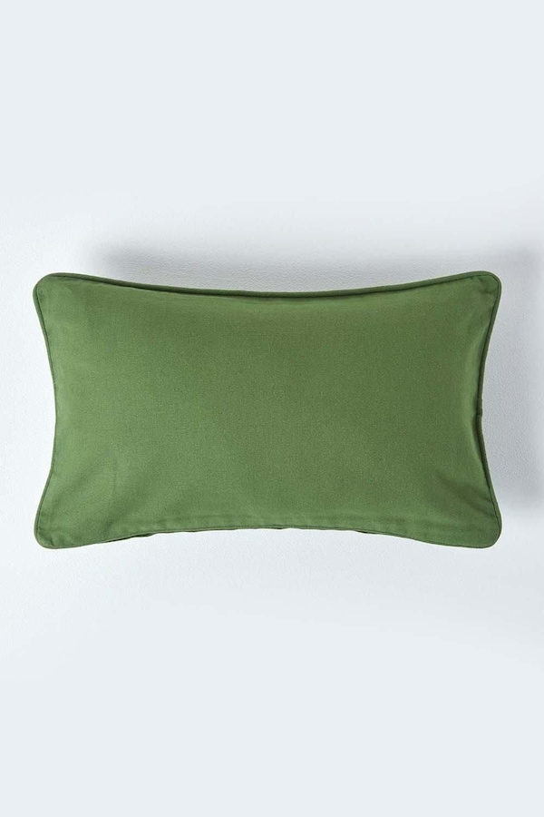 Homescapes Cotton Plain Cushion Cover