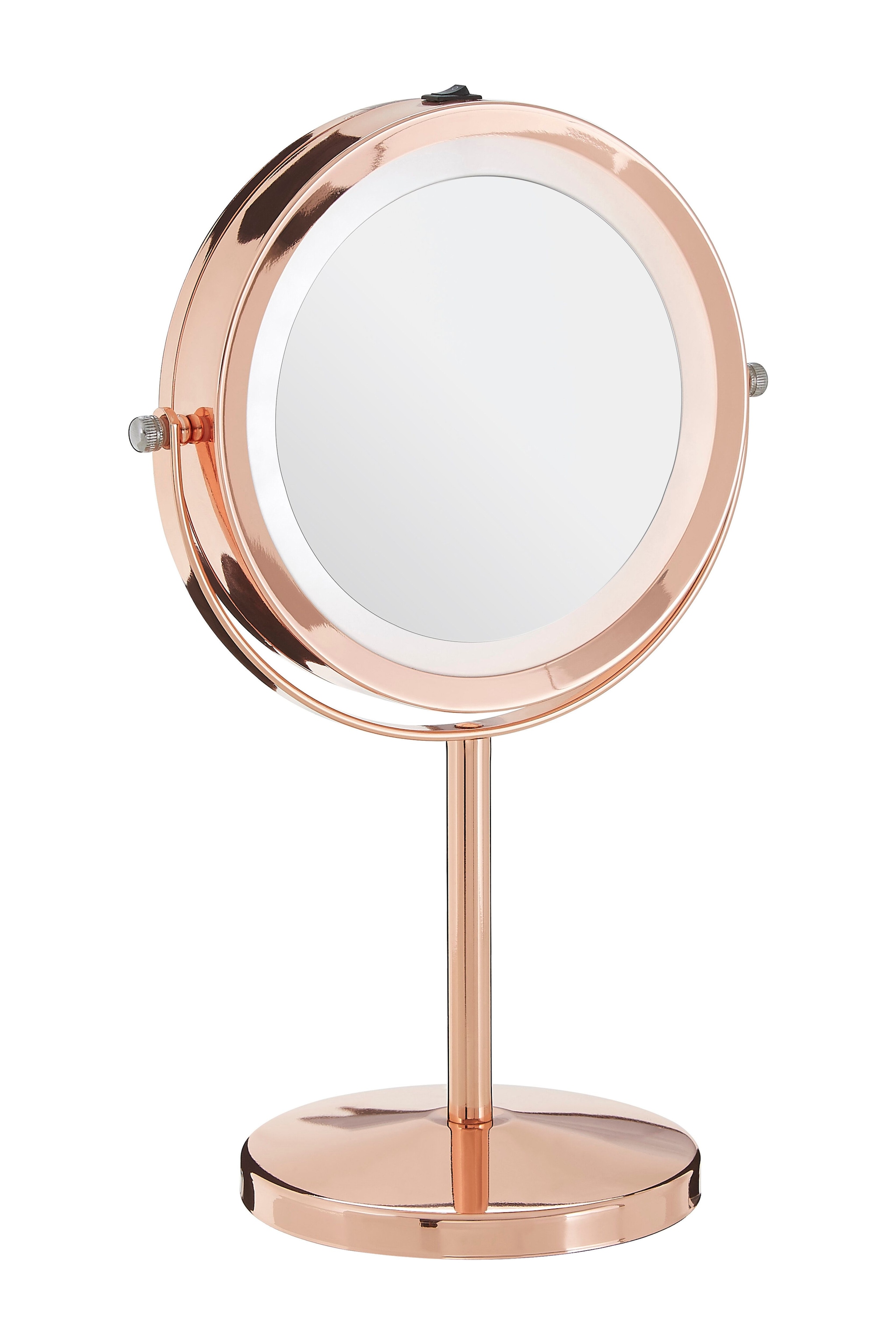 Orsina Stunning LED Backlit Table Mirror With Sling Stand, Chrome Mirror For Shaving, Dressing Table, Vanity Mirror image 4