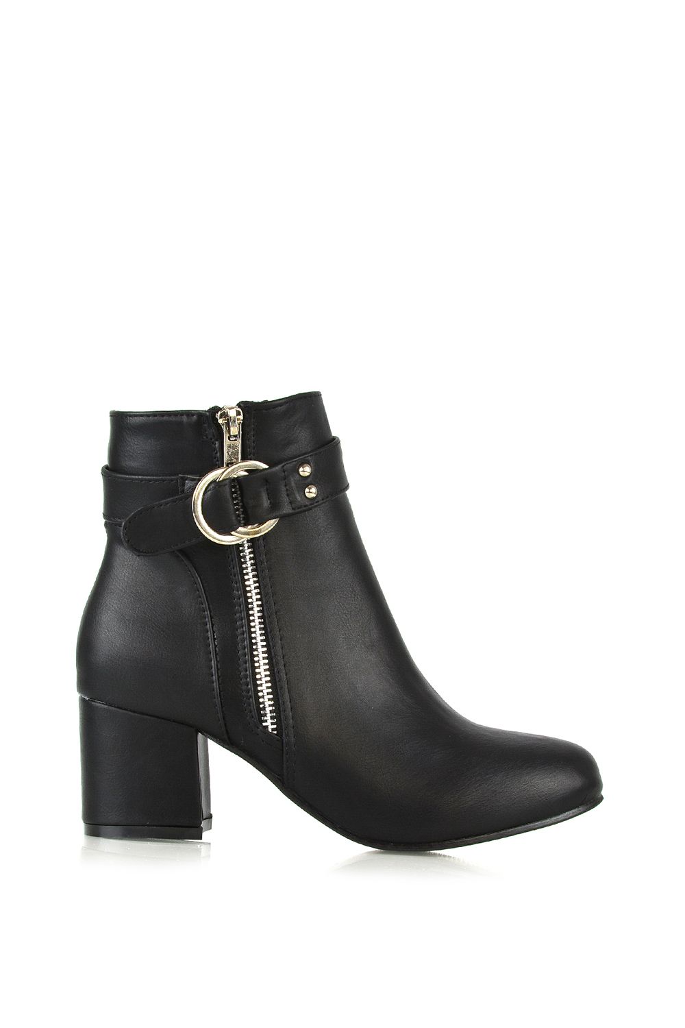 XY London 'Lakesha' Mid Block Heel Ankle Boots image 1
