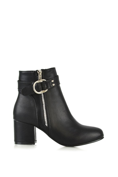XY London 'Lakesha' Mid Block Heel Ankle Boots