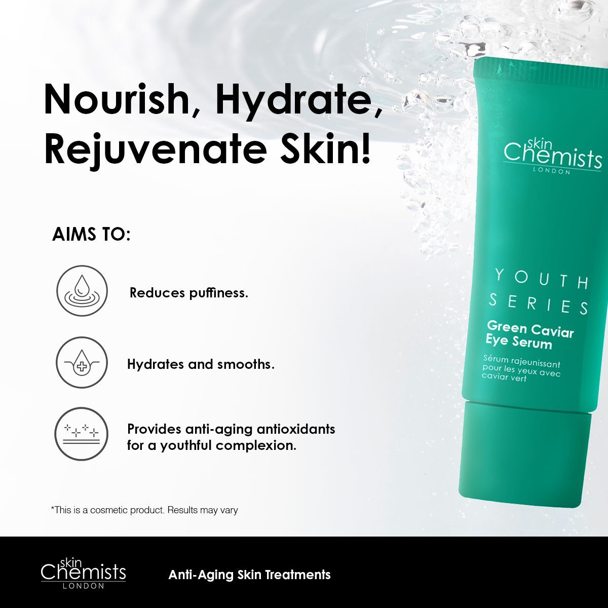 skinChemists Youth Series Green Caviar Eye Serum 15ml image 3