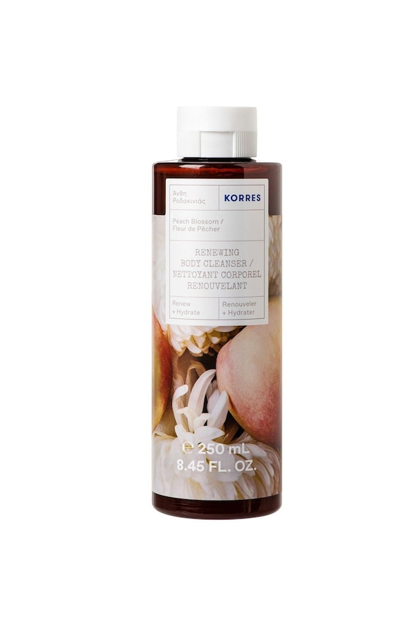 Korres Peach Blossom Renewing Body Cleanser 250ml Clear