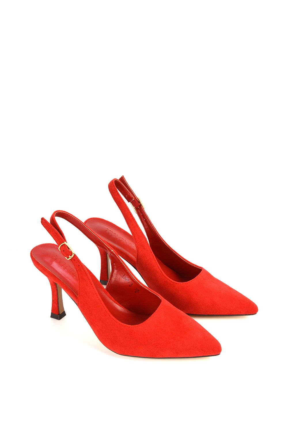 XY London 'Valerie' Stiletto High Heel Closed Toe Slingback Court Shoes image 4