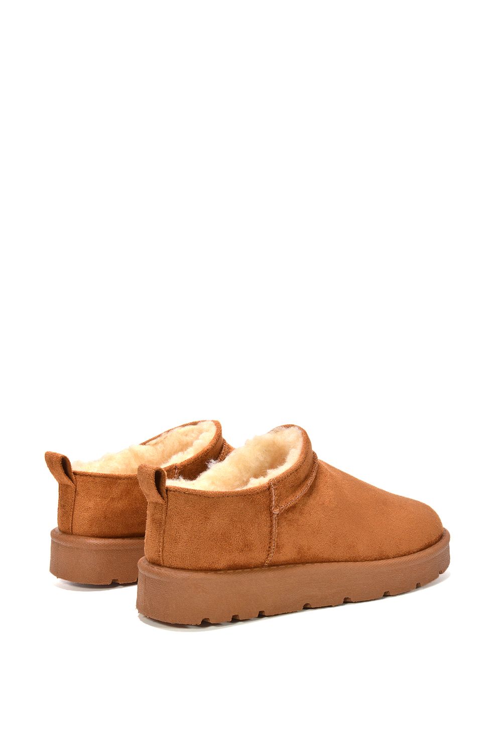 XY London 'Maeve' Faux Fur Lined Slip On Flat Mini Snug Booties image 4