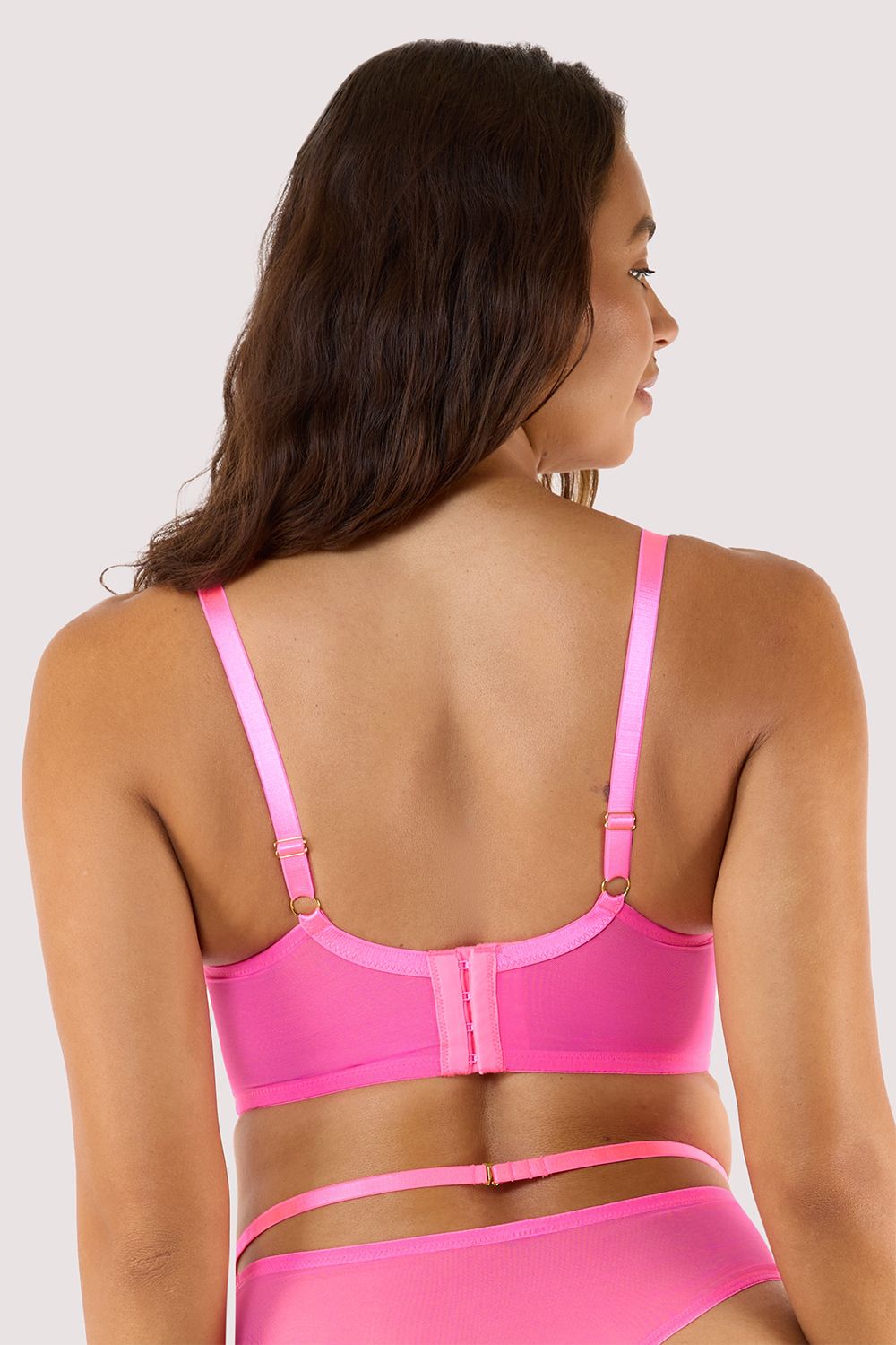 Playful Promises Eddie Neon Pink Crossover 'Balconette Bra' image 2