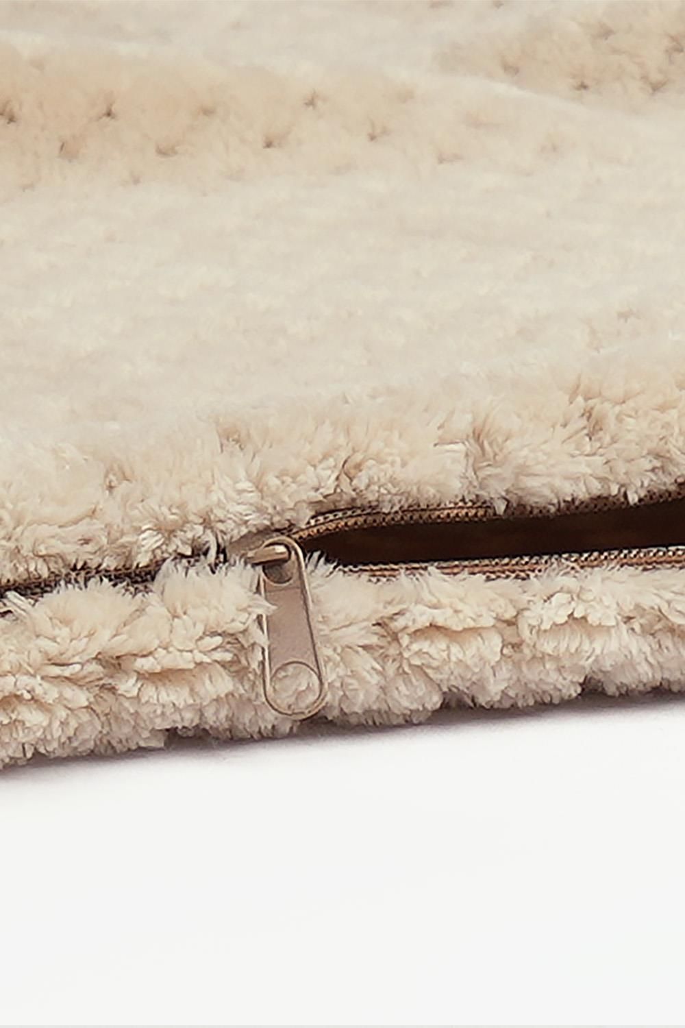 OHS 2 Pack of Waffle Fleece Square Cushion Covers image 3