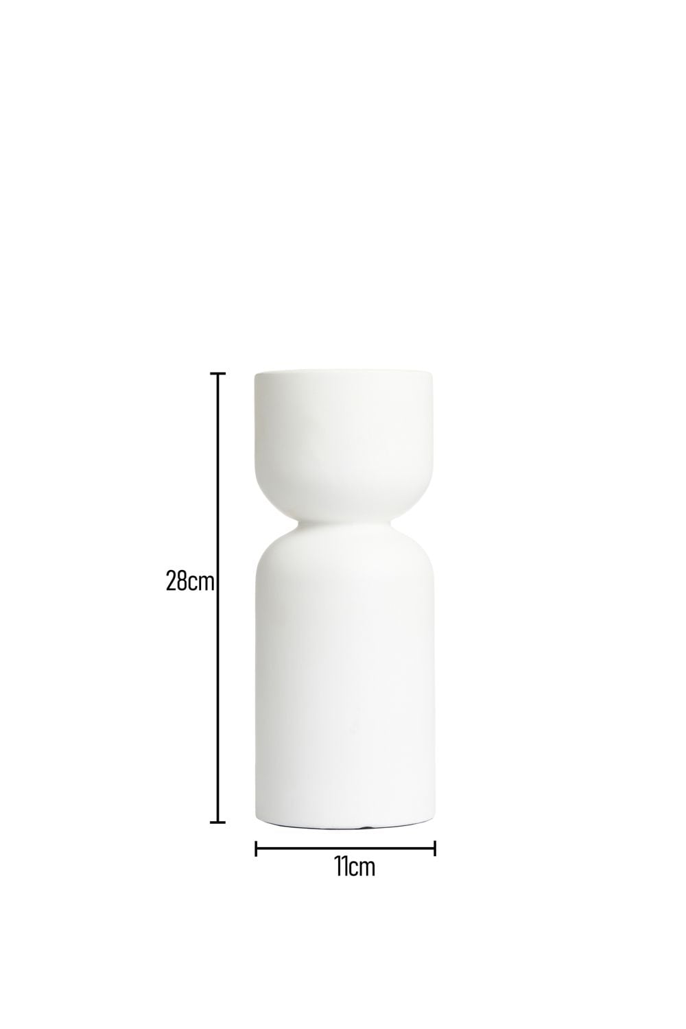 BHS Shaped White Ceramic Vase image 4