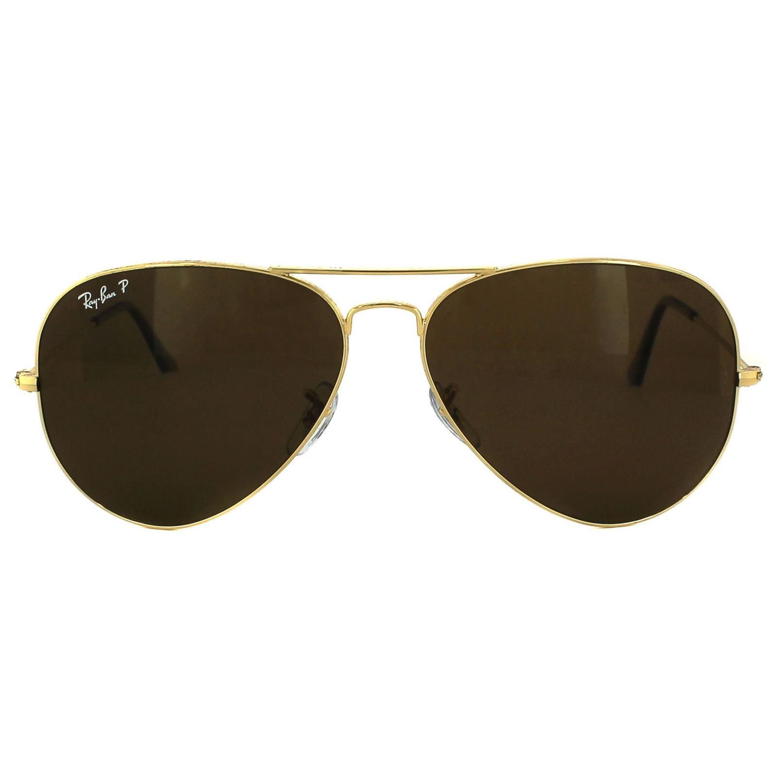 Ray-Ban Aviator Gold Brown Polarized Sunglasses