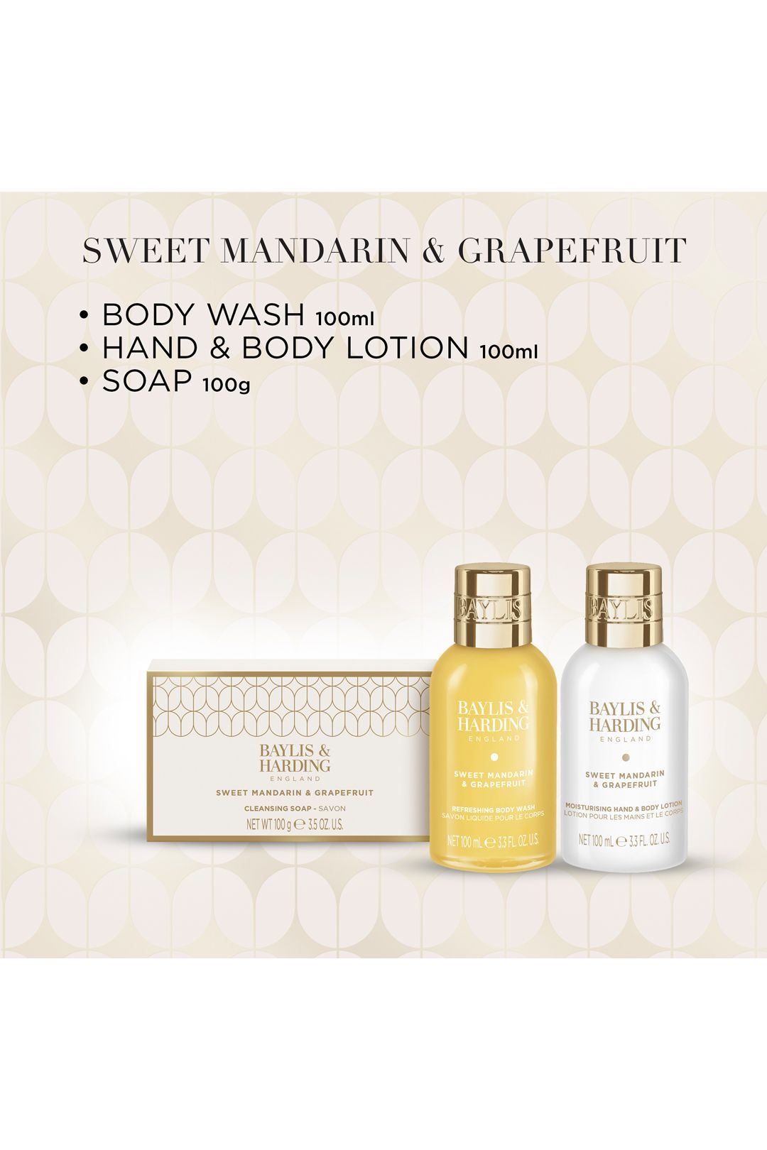 Baylis & Harding Sweet Mandarin & Grapefruit Pamper Body Trio Gift Set Multi image 4