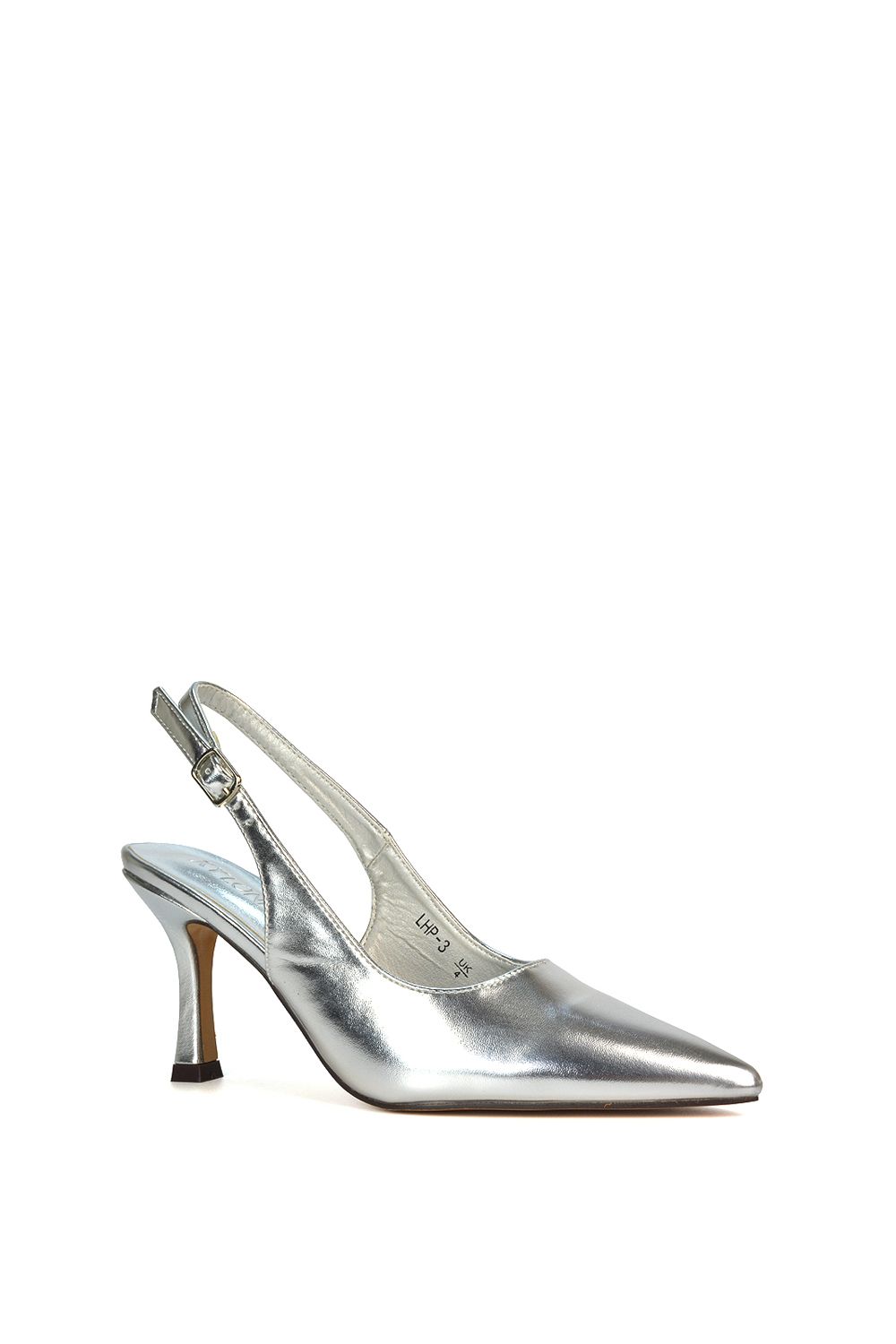 XY London 'Valerie' Stiletto High Heel Closed Toe Slingback Court Shoes image 2