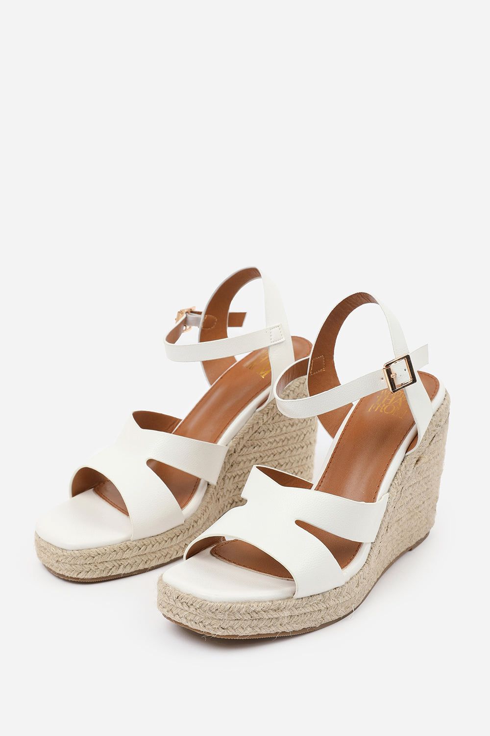 Where's That From 'Jaime' Cut Out Strap Detail Wedge Shoes With Buckle Closure image 3