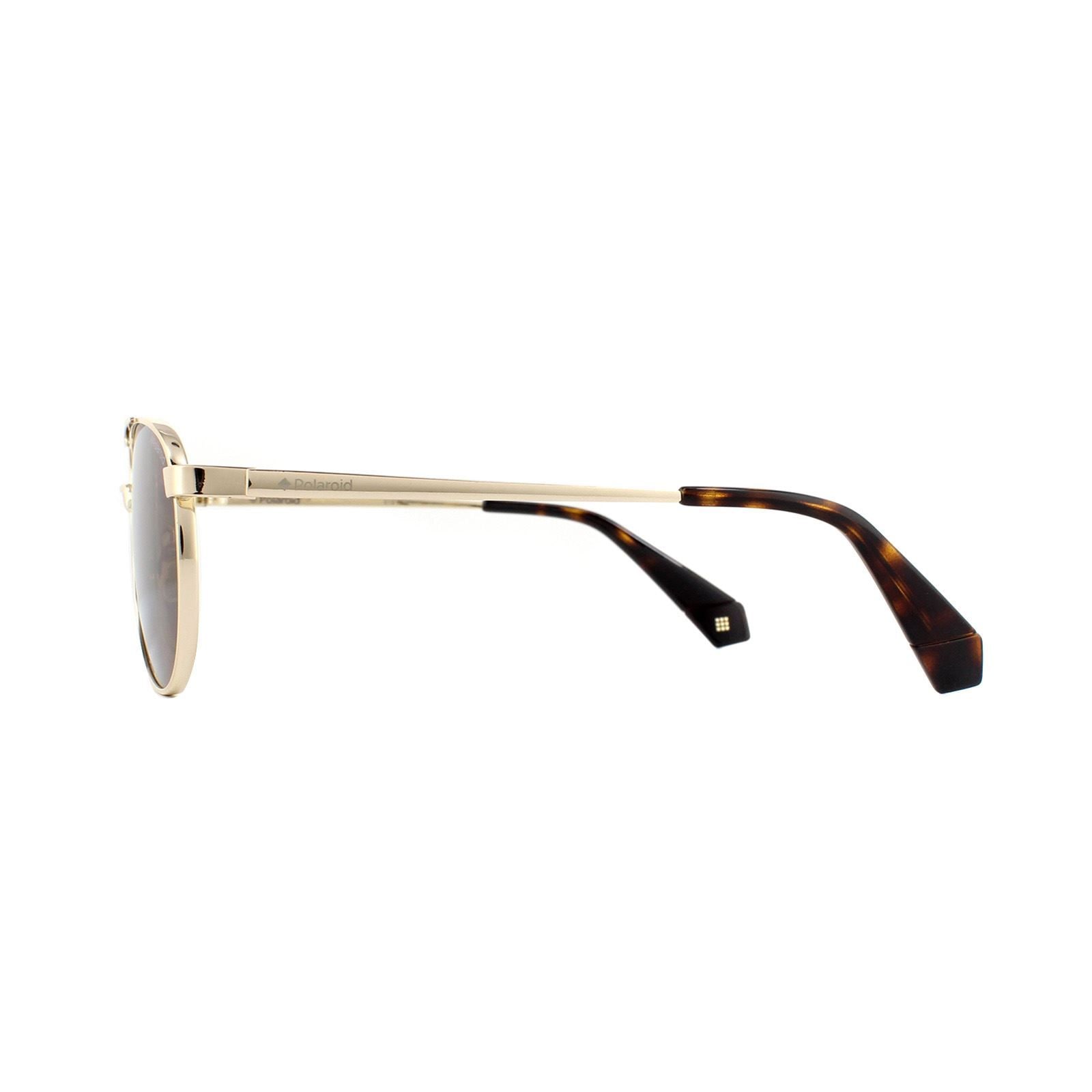 Polaroid Aviator Gold Bronze Polarized Sunglasses image 3