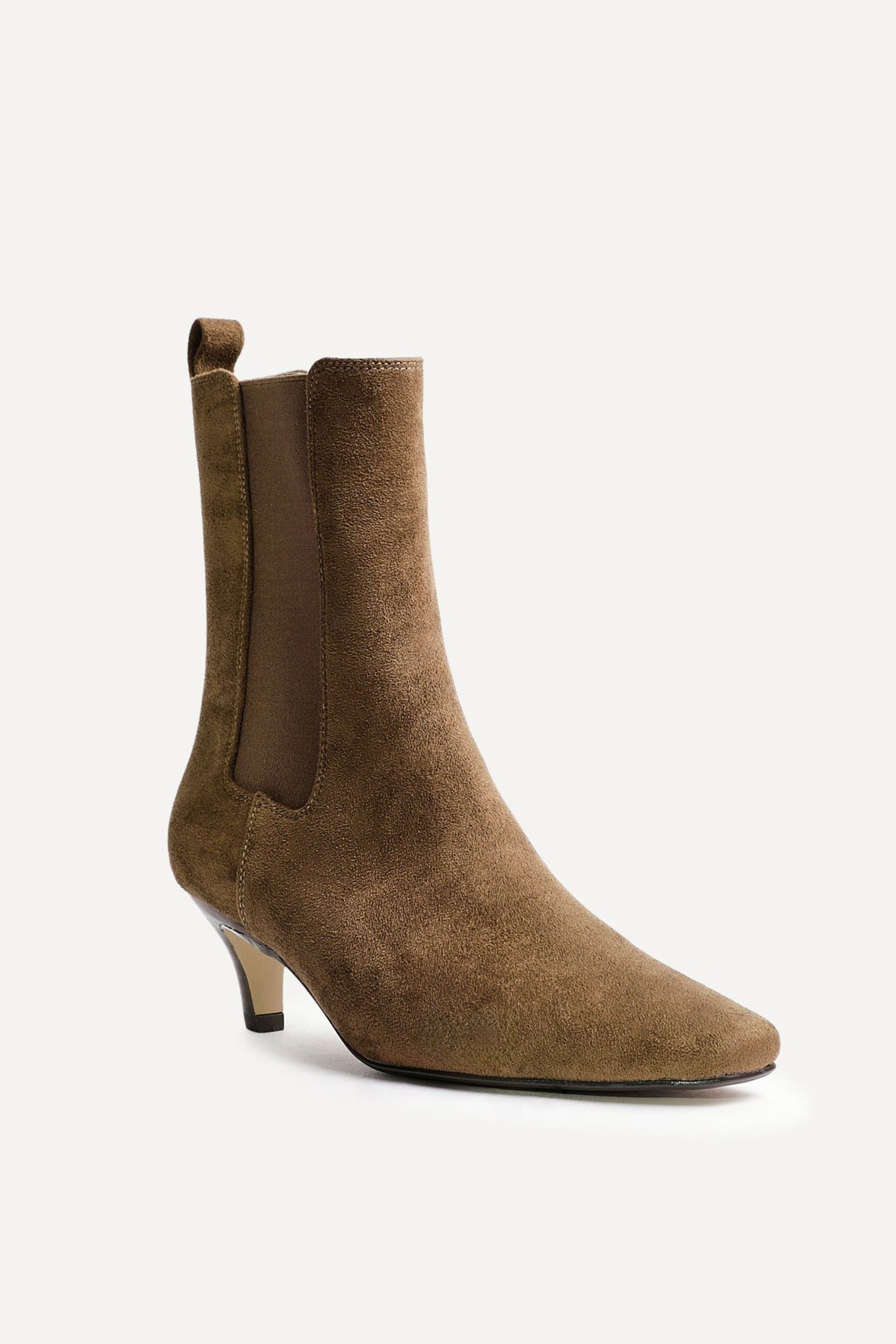 Linzi Ritual Sand Faux Suede Kitten Heel Chelsea Boot image 5