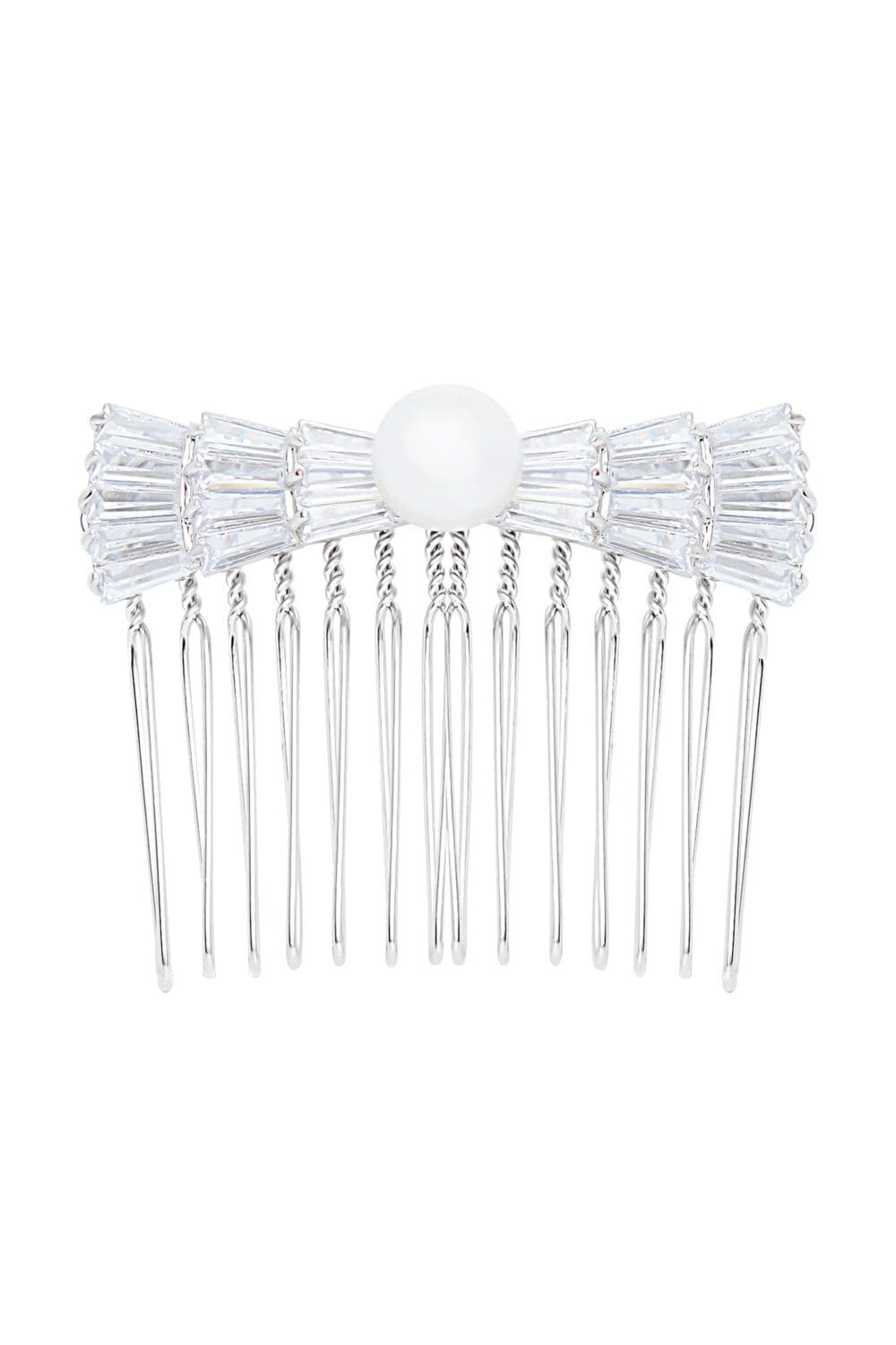 Jon Richard Pearl And Cubic Zirconia Bgauette Hair Comb - Gift Pouch image 1