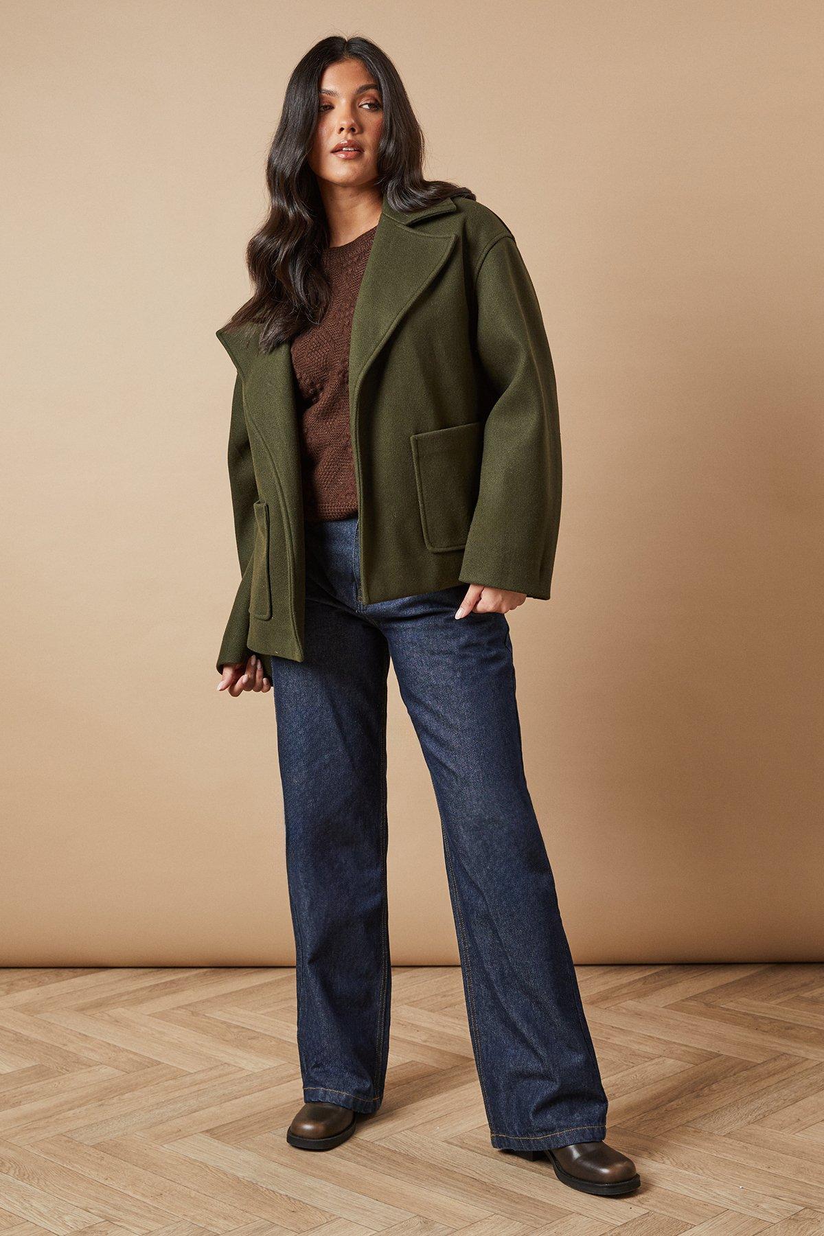Oasis Edge To Edge Unlined Jacket Forest image 2