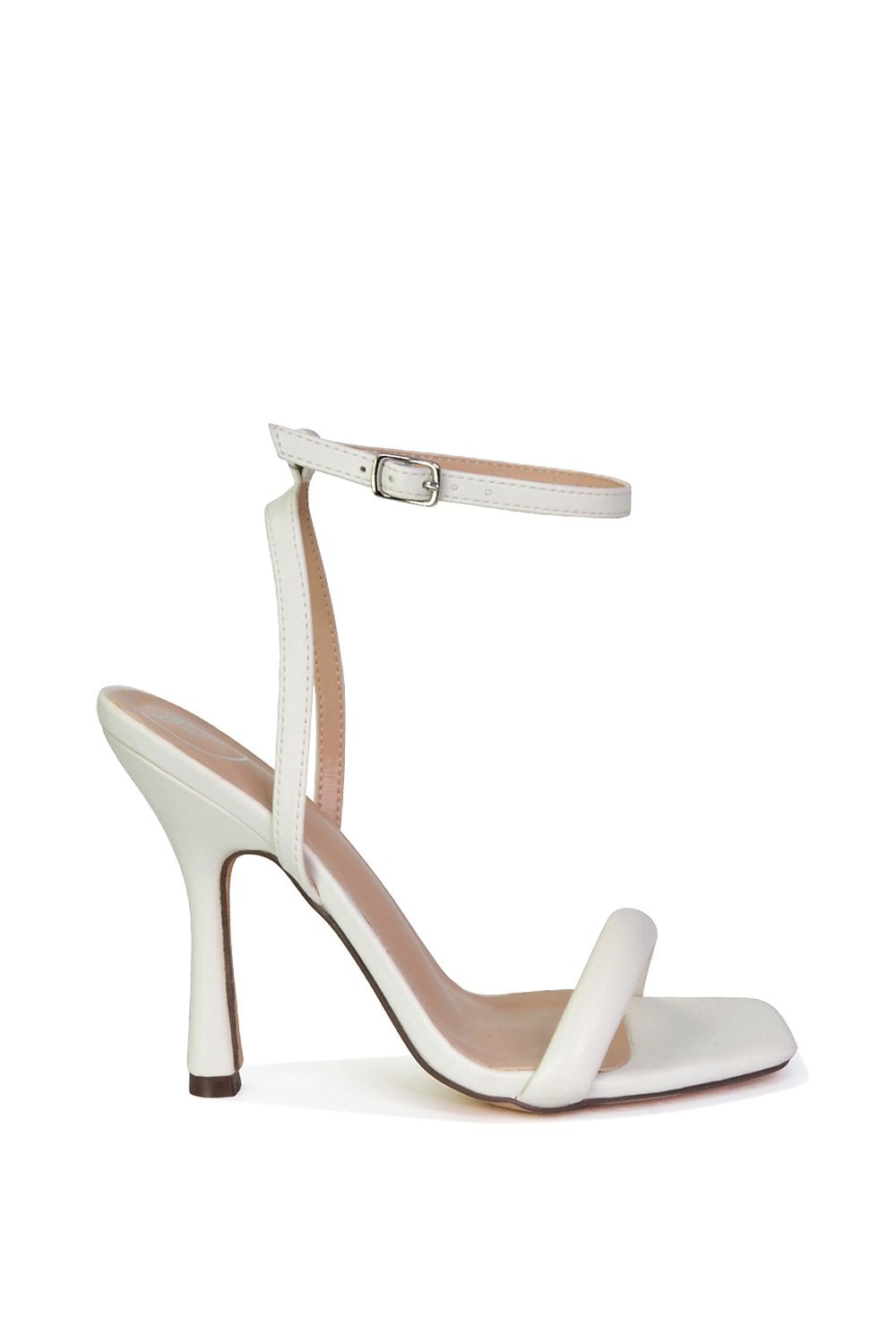 XY London 'Greta' Strappy Square Toe Barely There Stiletto High Heels image 1