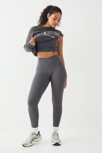 DSGN Studio DSGN Studio Highwaist Ultra Sculpt Wrap Waist Legging Charcoal