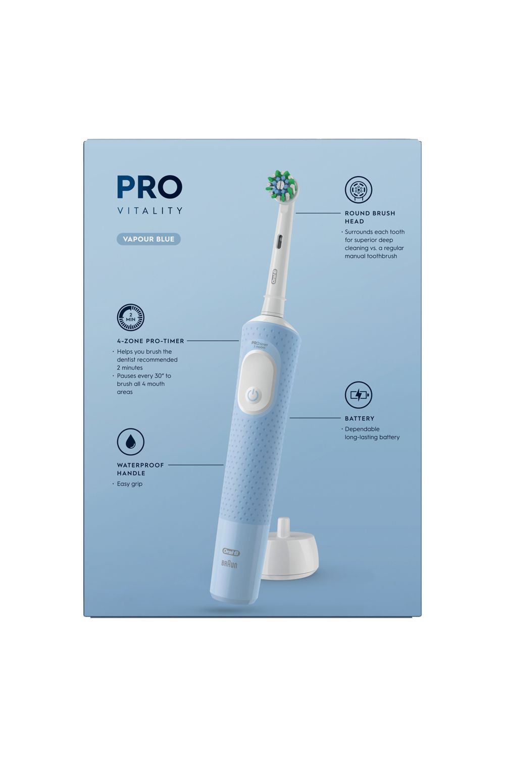 Oral B Vitality Pro Black & Blue Duo Toothbrushes Multi image 10