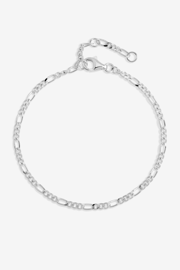 Simply Silver Sterling Silver 925 Figaro Chain Bracelet