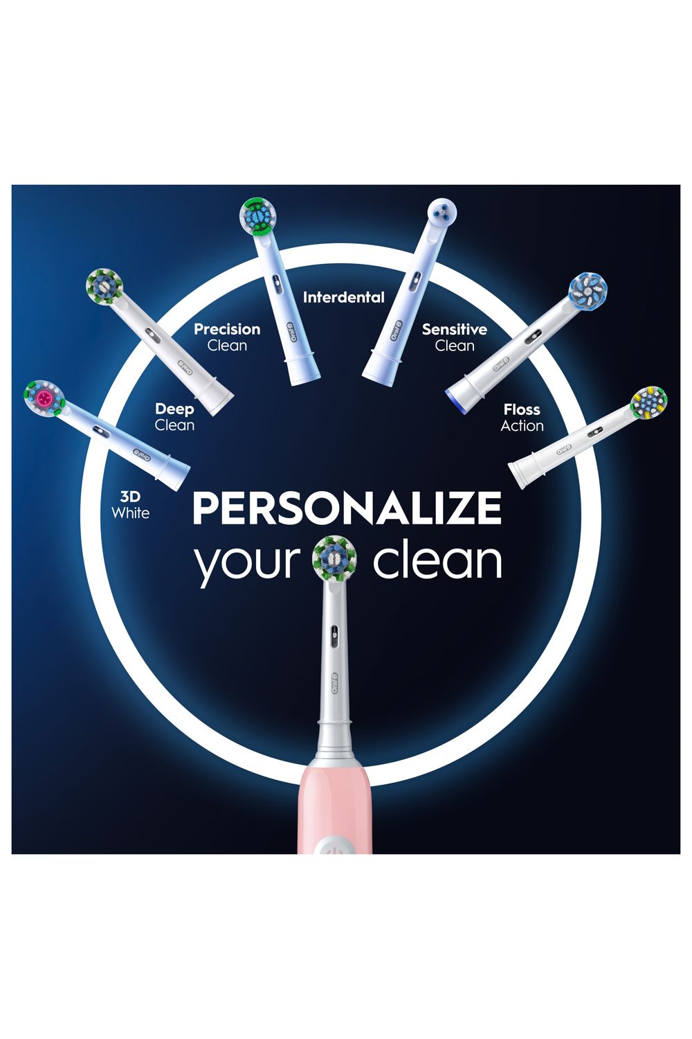 Oral B Pro Series 1 3D White Pink Toothbrush+Case Multi image 4