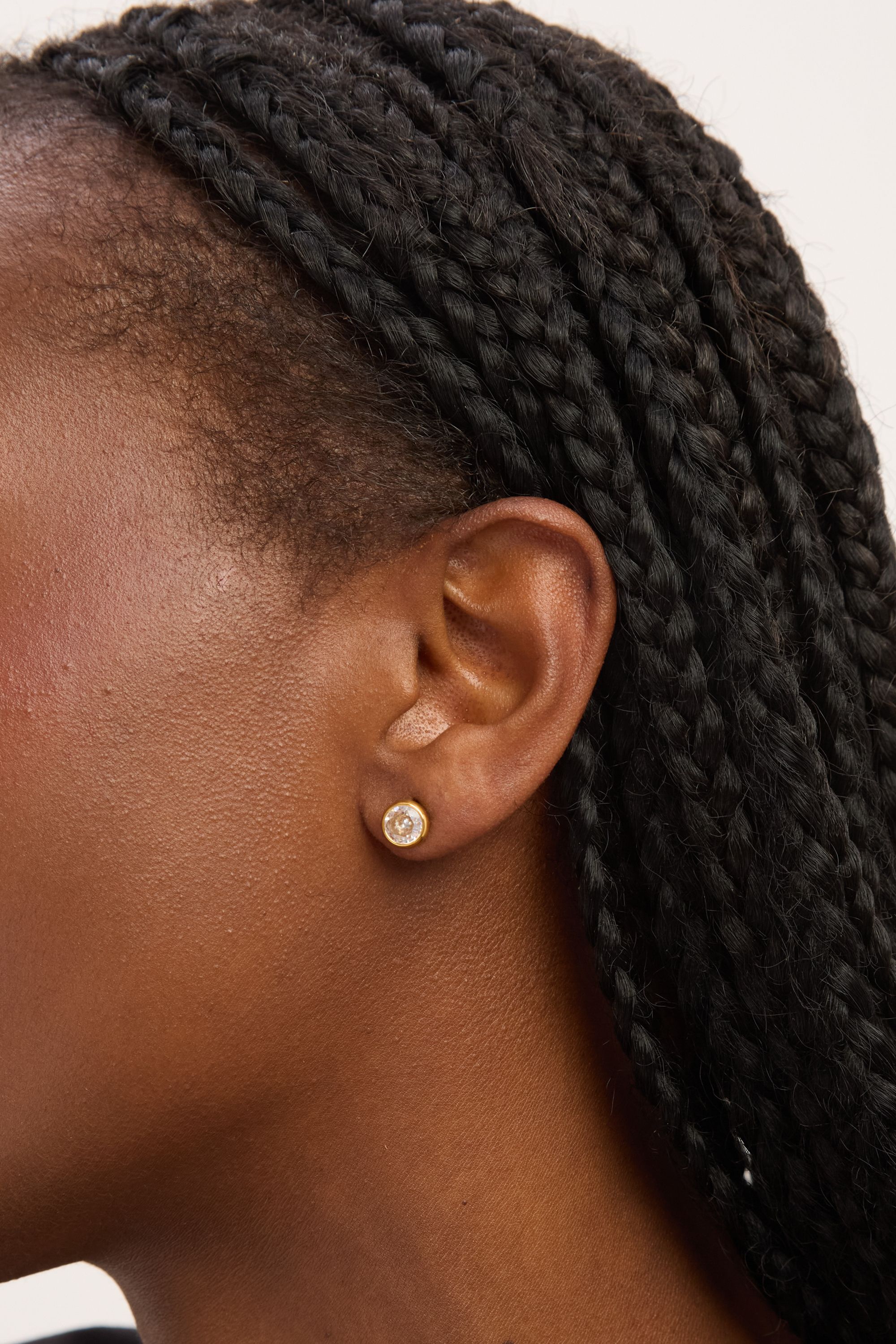 Jon Richard Waterproof Gold Plated Crystal Besel Stud Earrings image 2