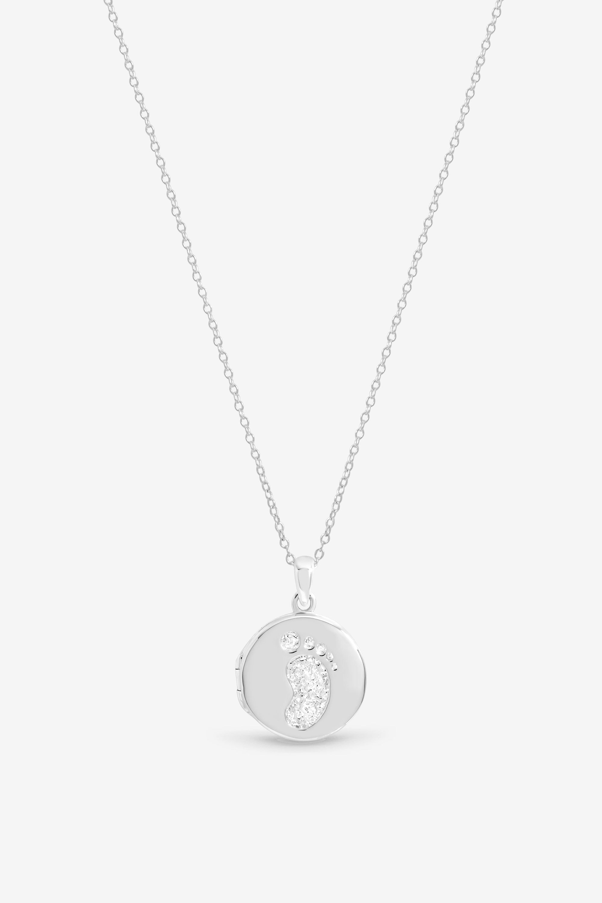 Inicio Sterling Silver Plated New Baby Locket - Gift Pouch image 1