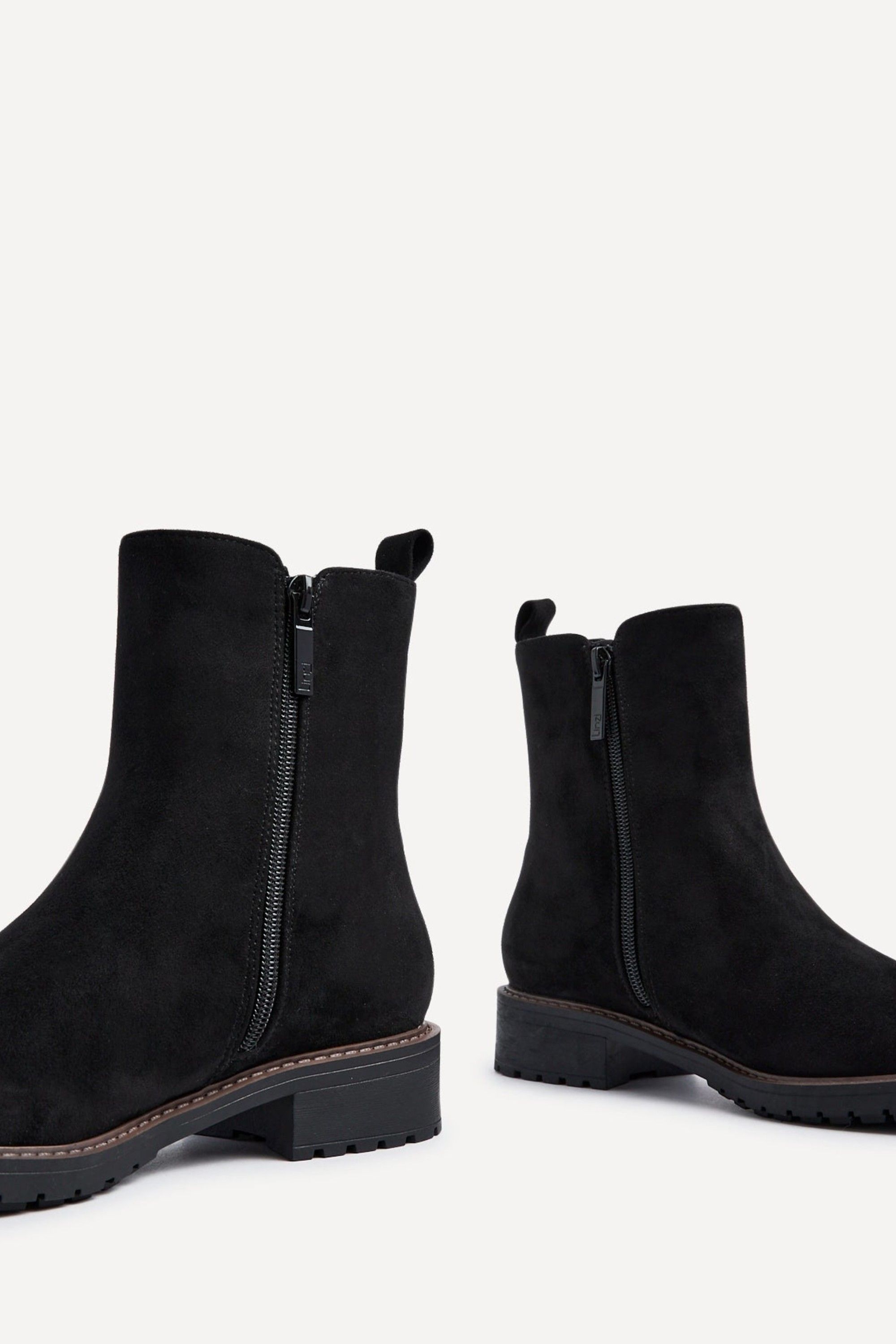 Linzi Dalston Black Faux Suede Classic Chelsea Boot image 4
