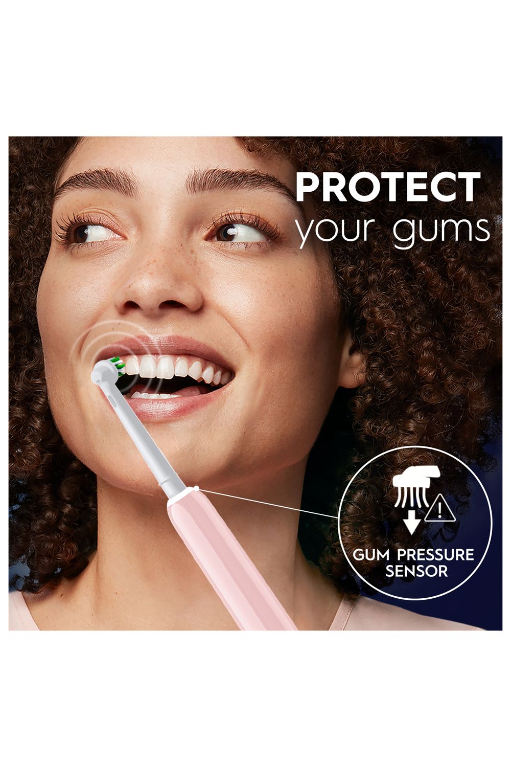 Oral B Pro Series 1 3D White Pink Toothbrush+Case Multi image 3