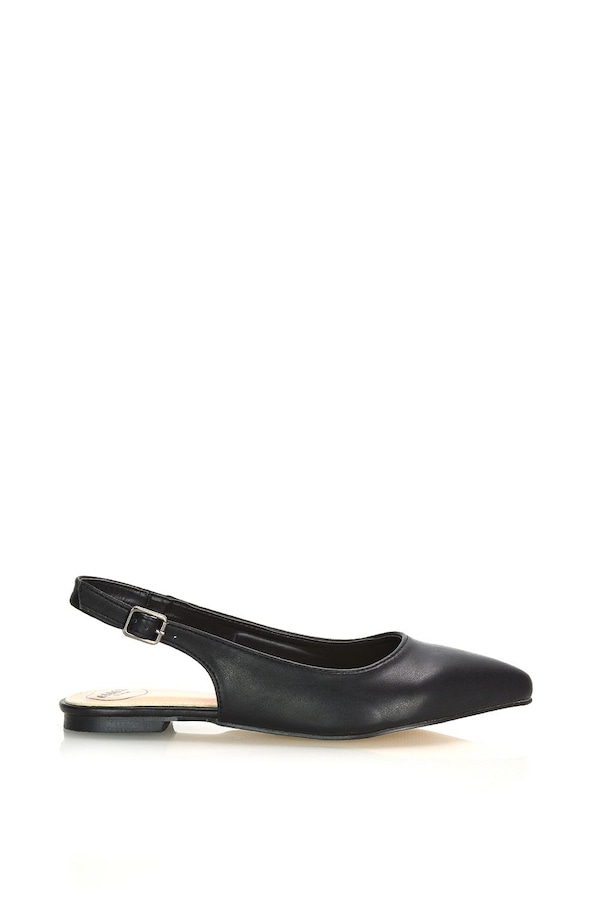 XY London 'Mindy' Pointed Toe Slingback Flat Ballerina Pumps