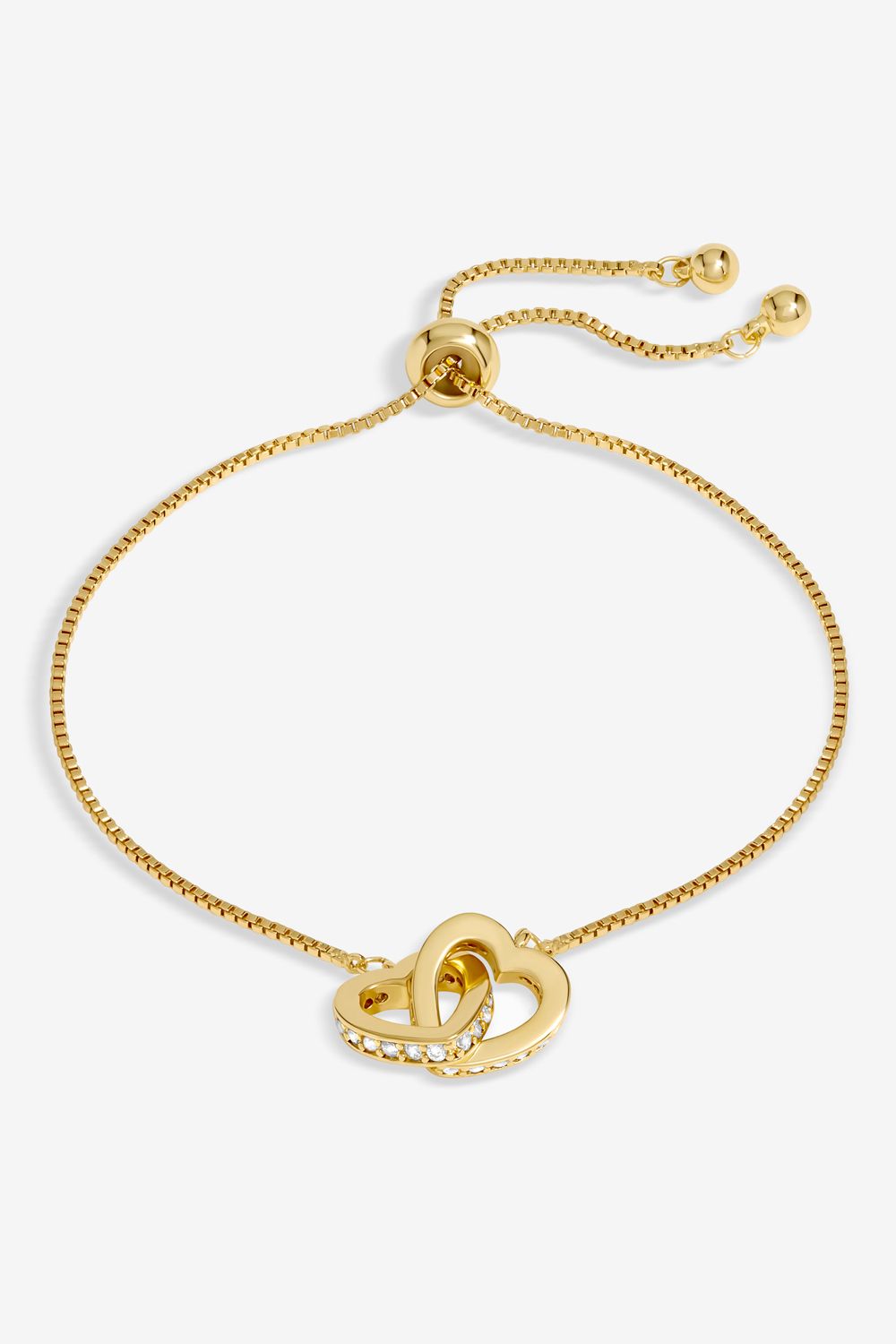 Jon Richard Gold Interlink Heart Toggle Bracelet