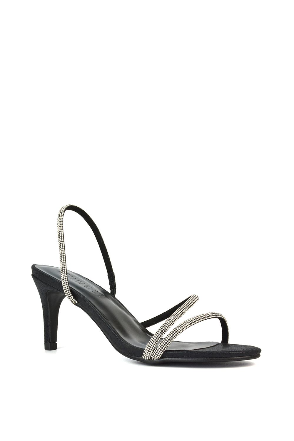 XY London 'Polly' Slingback Strappy Diamante Stiletto High Heel Sandals image 2