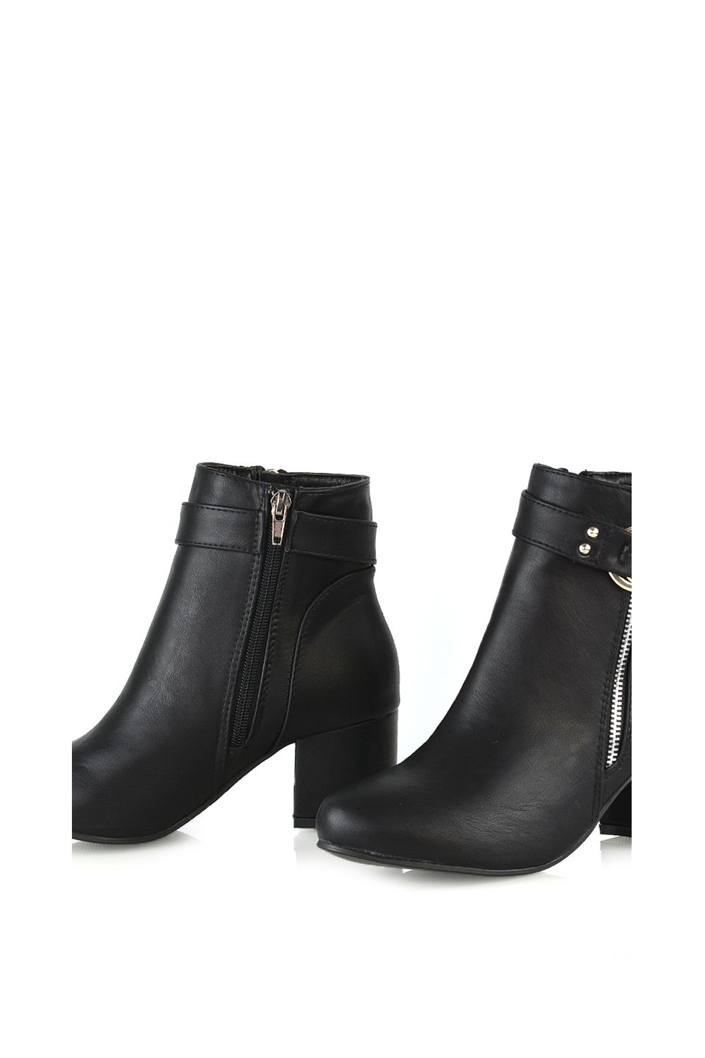 XY London 'Lakesha' Mid Block Heel Ankle Boots image 4