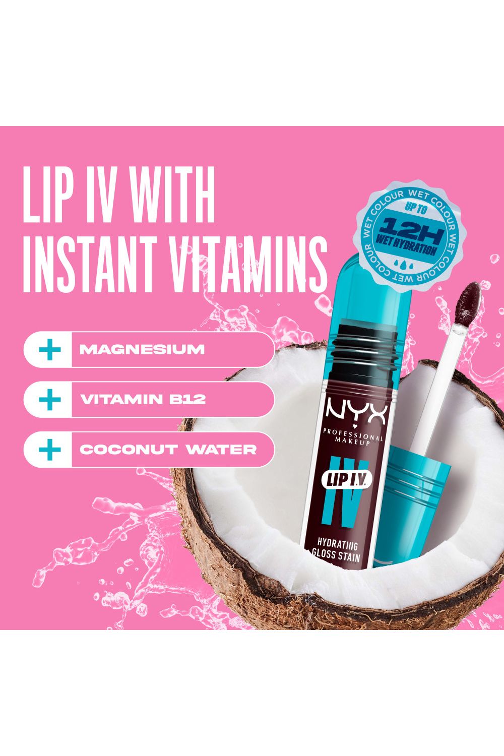 NYX Professional Makeup Lip IV Hydrating Gloss Stain, Lip Gloss 5ml Mauve N Moist image 7