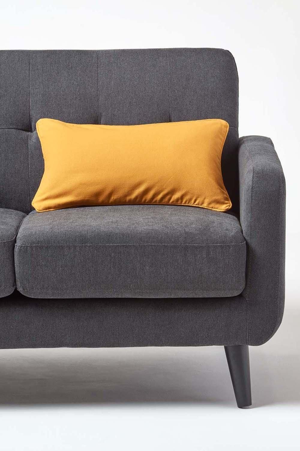 Homescapes Cotton Plain Cushion Cover image 4