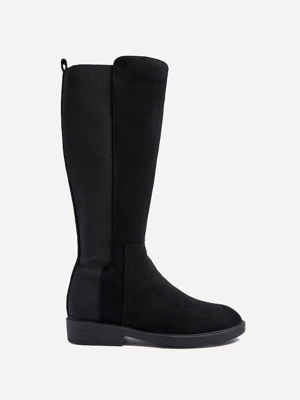 Linzi Knight Black Faux Suede High Leg Boot