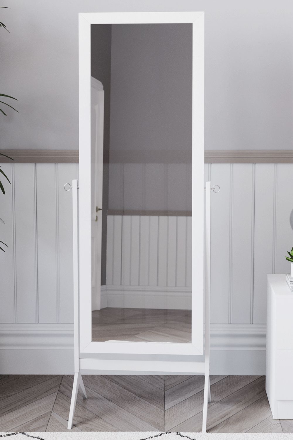 Home Discount Vida Designs Nishano Rectangle Cheval Mirror Full Length Rotating Frame image 3