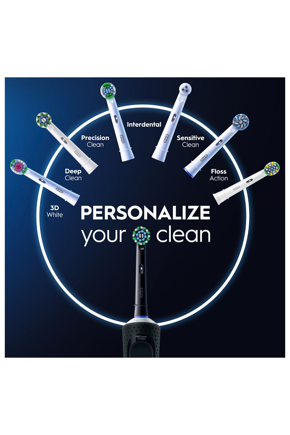 Oral B Vitality Pro Black & Blue Duo Toothbrushes Multi image 4