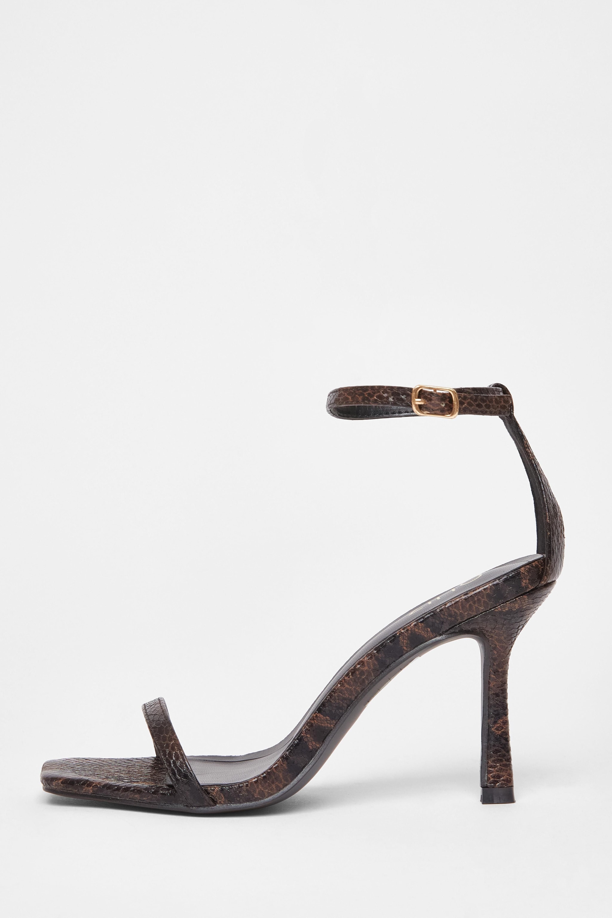 Quiz Multi Snake Print Barely There Heels image 3