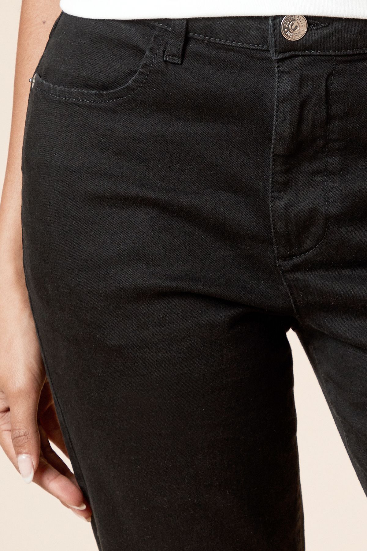 Dorothy Perkins High Rise Straight Leg Jean Black image 5