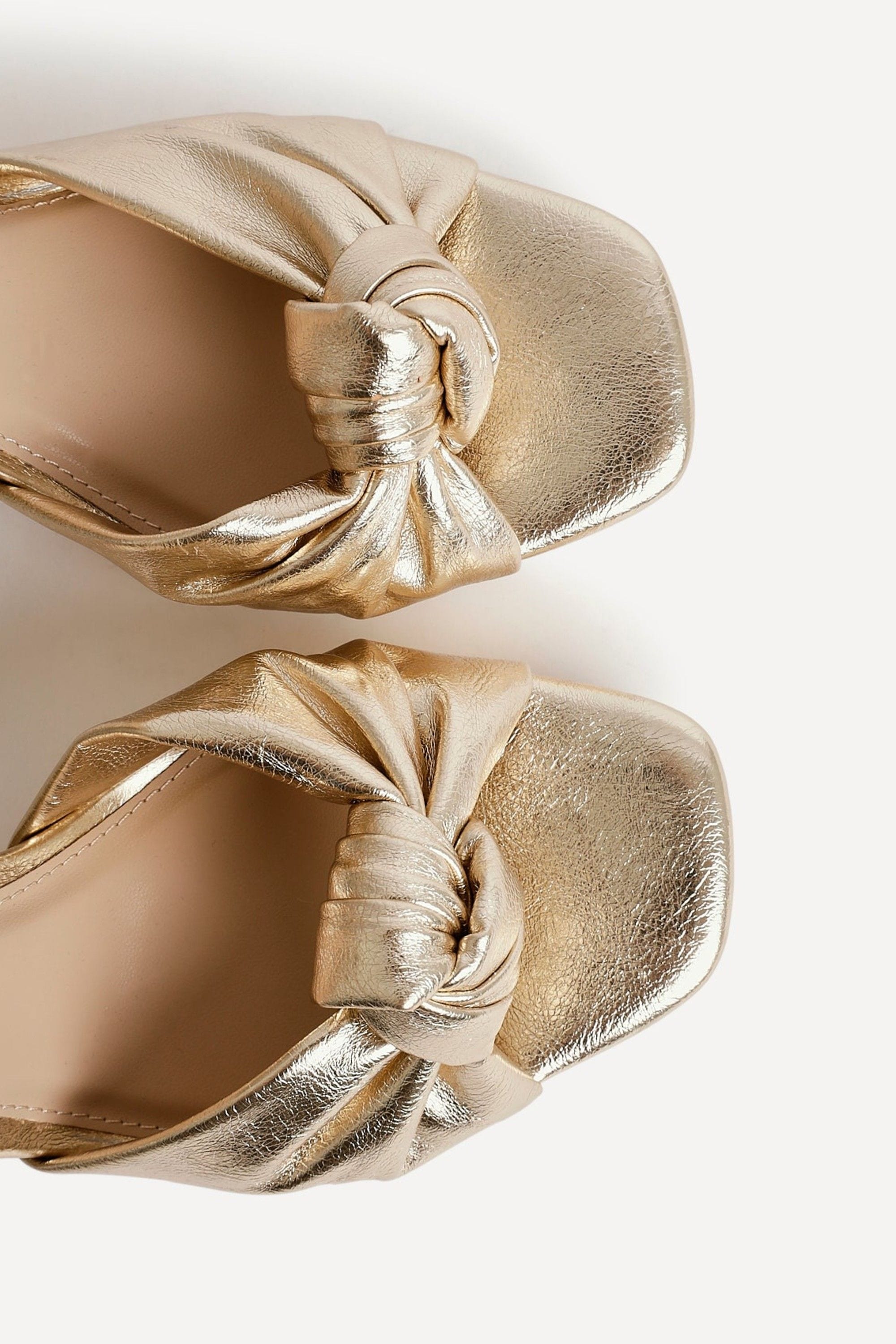 Linzi Ruba Gold Faux Leather Platform Heel image 5