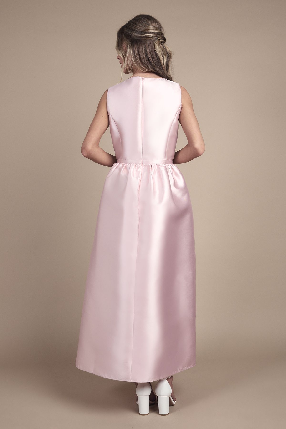 Coast Teen Coast Twill Bow Maxi Bridesmaid Dress Blush image 3