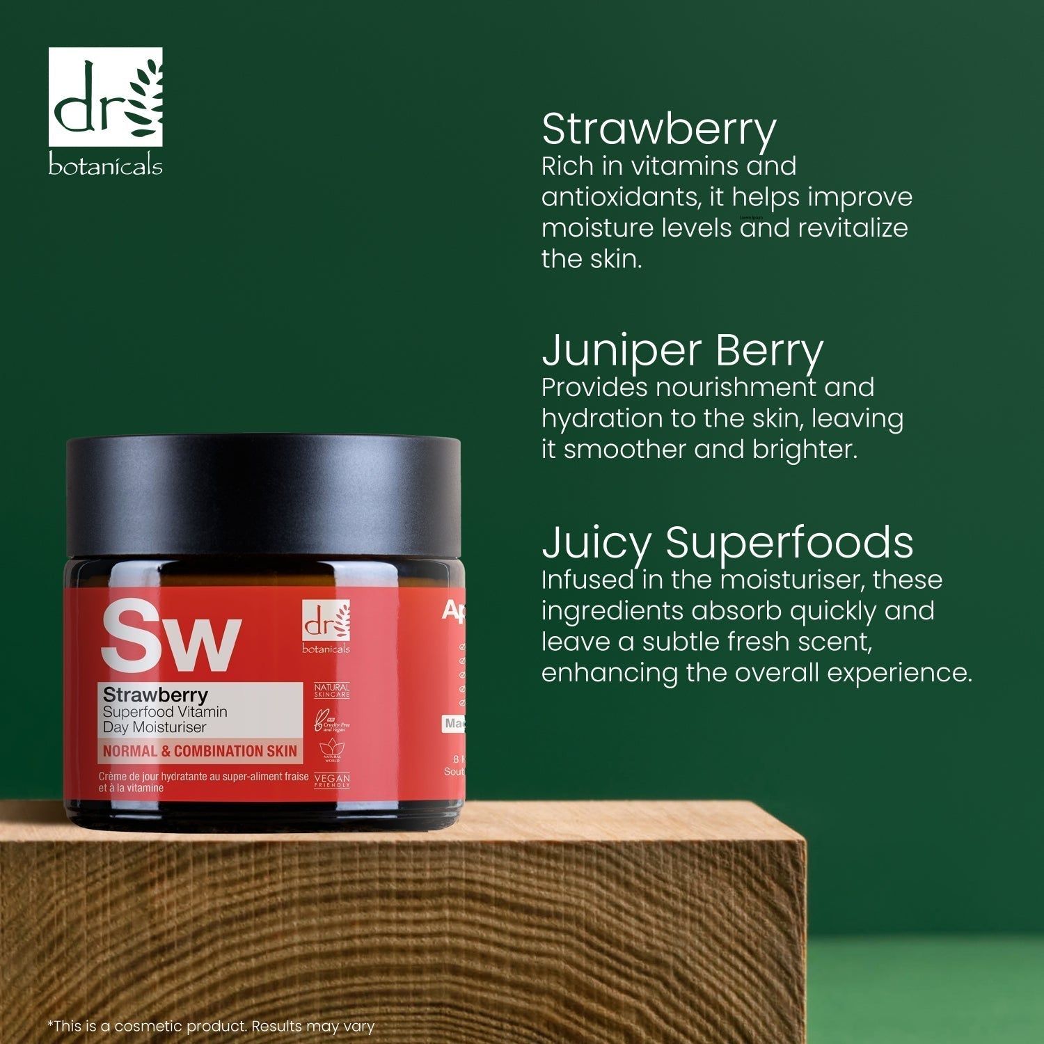 Dr. Botanicals Strawberry Superfood Vitamin C Day Moisturiser 60ml image 6