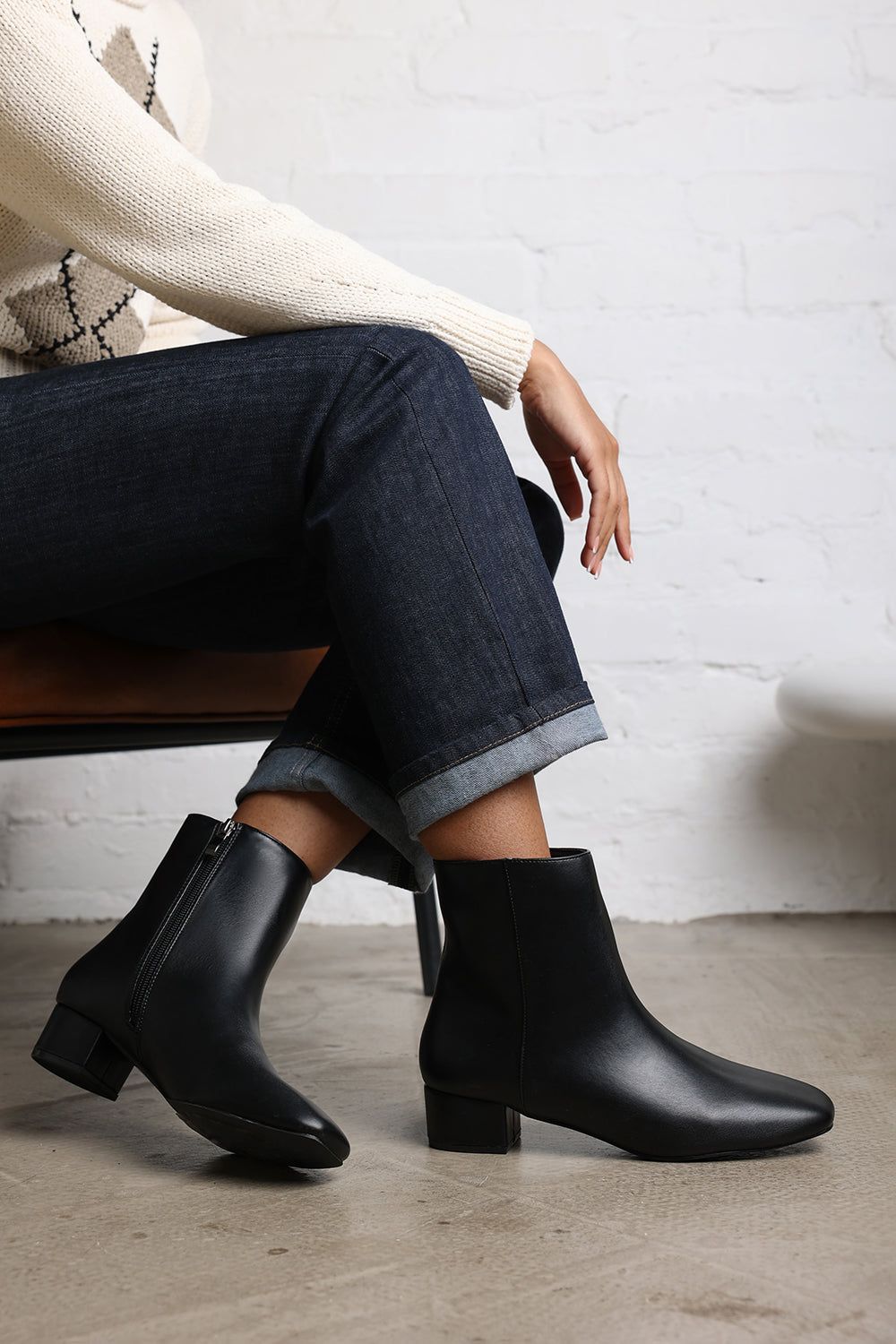 Where's That From 'Xanthe' Faux Suede Square Toe Ankle Boots with Low Block Heel image 4