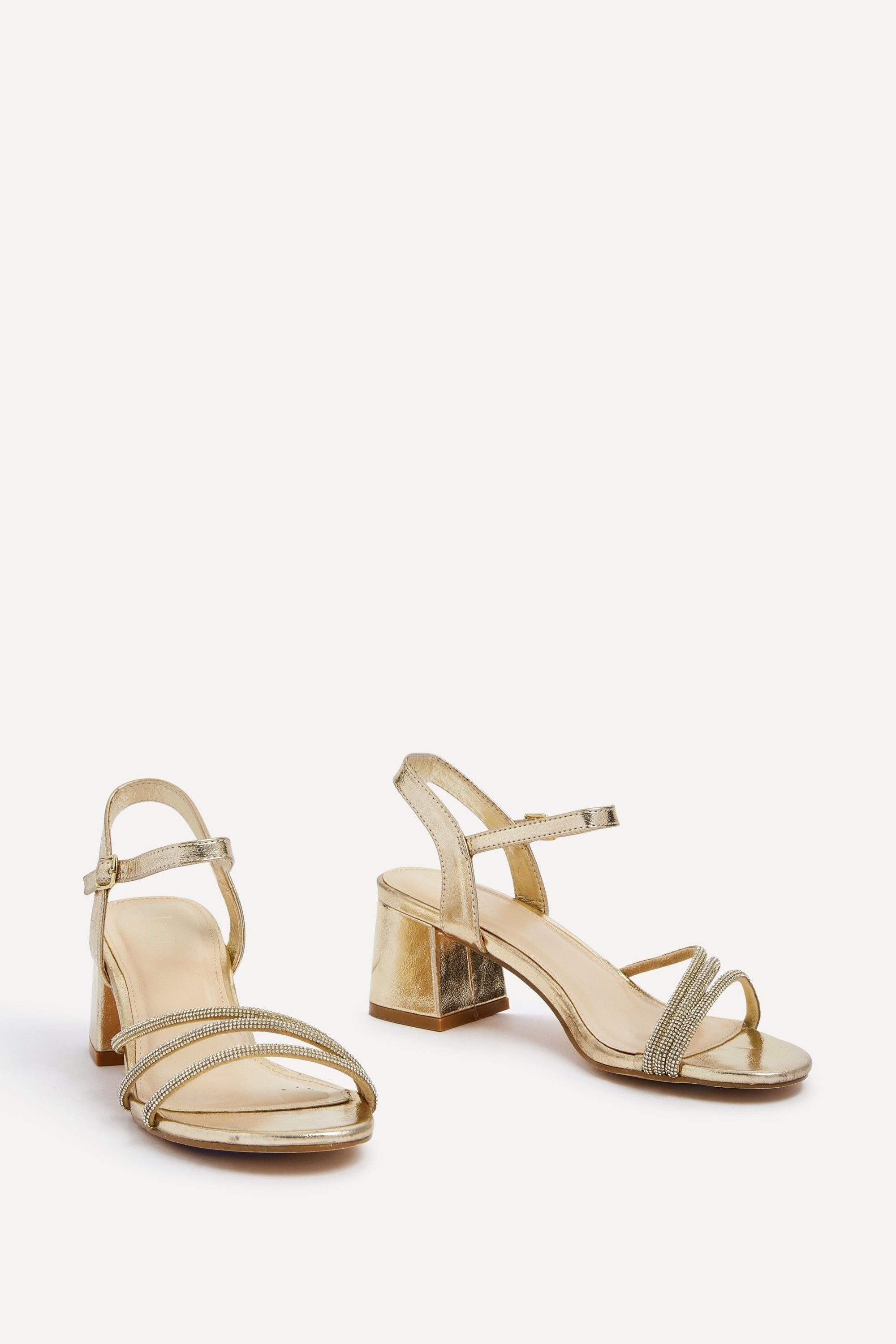 Linzi Carnation Gold Faux Leather Open Back Sandal image 4