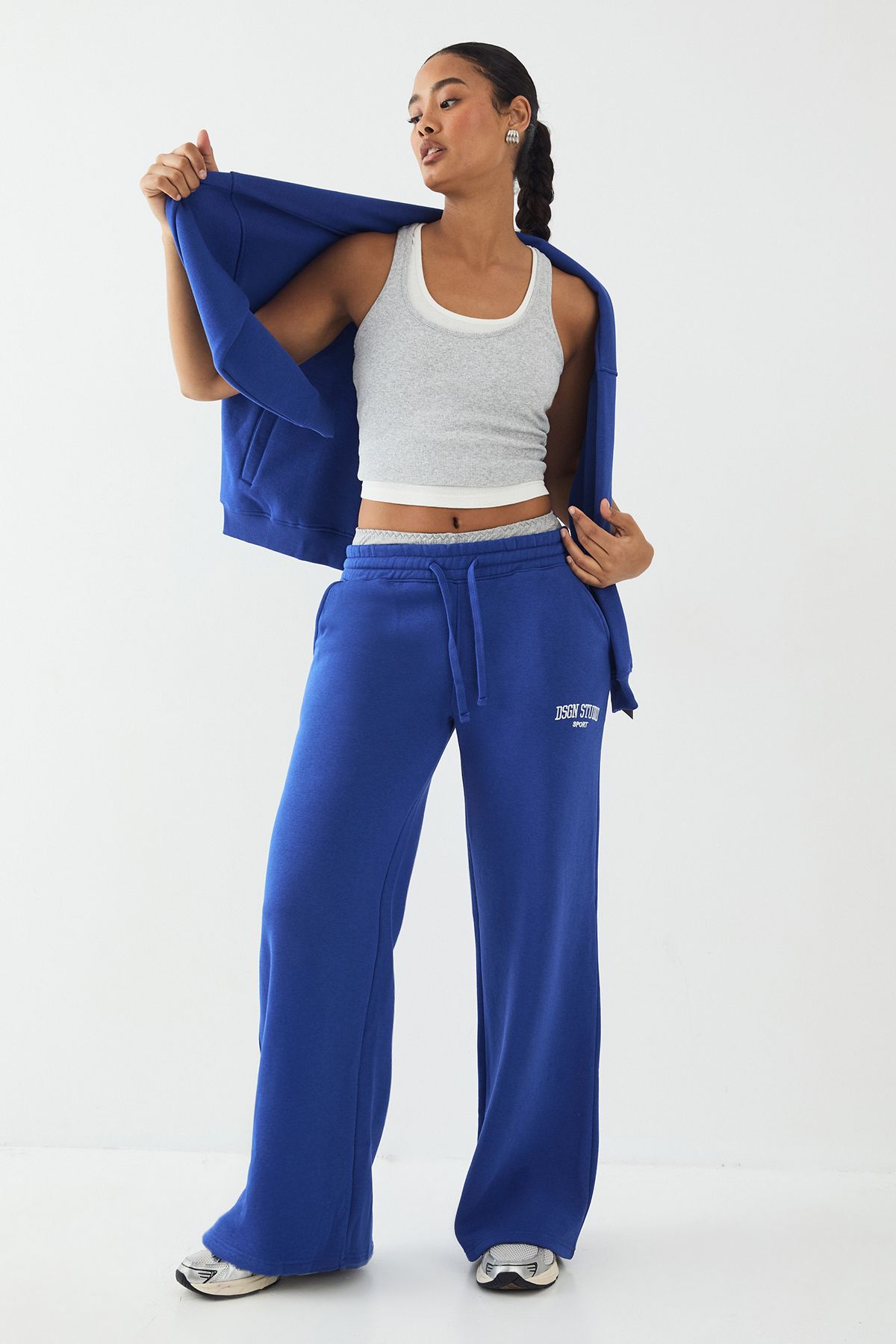 DSGN Studio DSGN Studio Embroidered Straight Leg Jogger Cobalt image 1