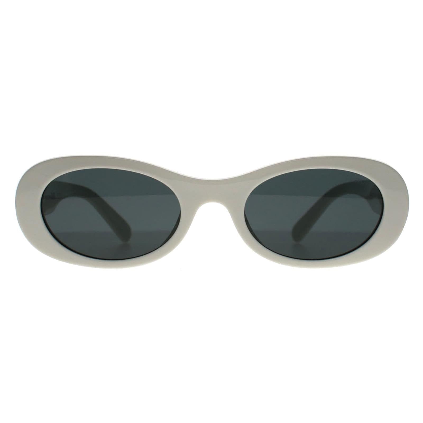 Miu Miu Oval White Ivory Dark Grey MU06ZS