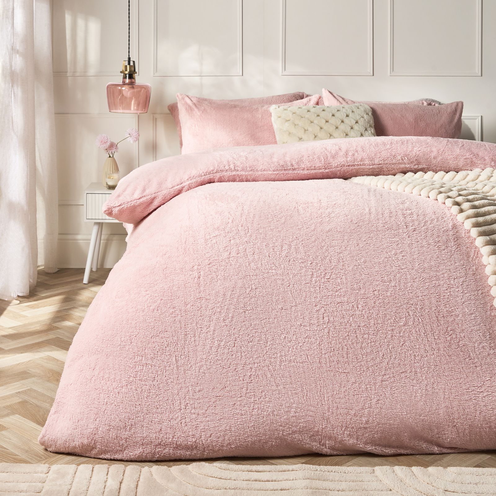 OHS Thermal Soft Teddy Fleece Duvet Cover Bedding Set image 1